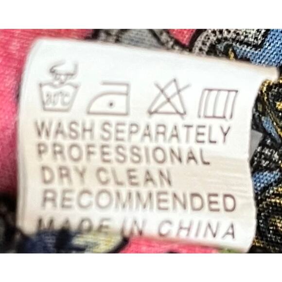 C + D + M ABOVE ANKLE V-NECK TUNIC DRESS, WOMENS, XL-NAVY WITH MULTICOLOR FLORAL - Picture 10 of 10